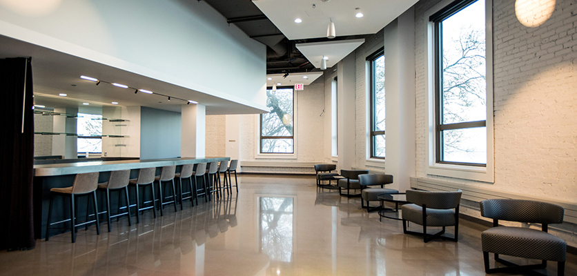 Bar and reception area